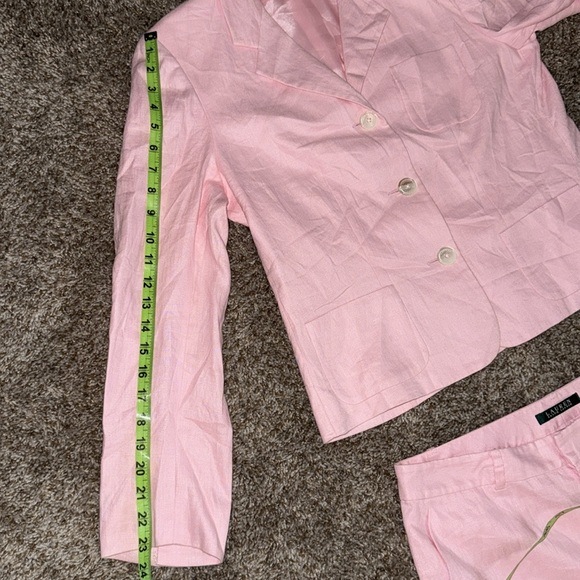 Ralph Lauren 100% Linen Pink Blazer and Pants Set - Picture 11 of 15
